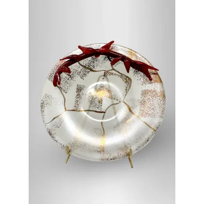 Zdjęcie Oryginalny szklany spodek z Murano Coral