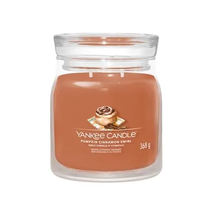 Zdjęcie Yankee Candle Pumpkin Cinnamon Swirl Signature Jar Świeca zapachowa 368 g