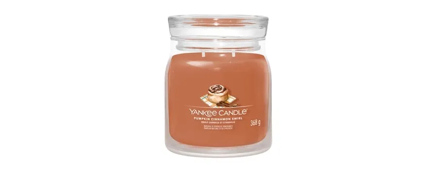 obrazek 1 Yankee Candle Pumpkin Cinnamon Swirl Signature Jar Świeca zapachowa 368 g