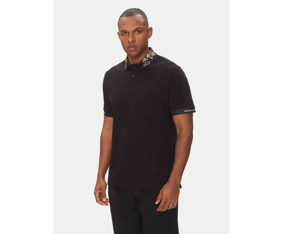 obrazek 1 Versace Jeans Couture Polo 78GAGT04 Czarny Regular Fit