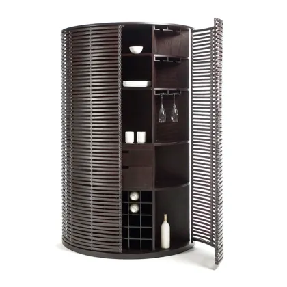 Picture An unusual rattan cabinet for the living room - semicircle from the company Kenneth Cobonpue