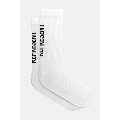 Zdjęcie Represent skarpetki Logo Socks 2 Pack 2-pack męskie kolor biały MLM8865.01