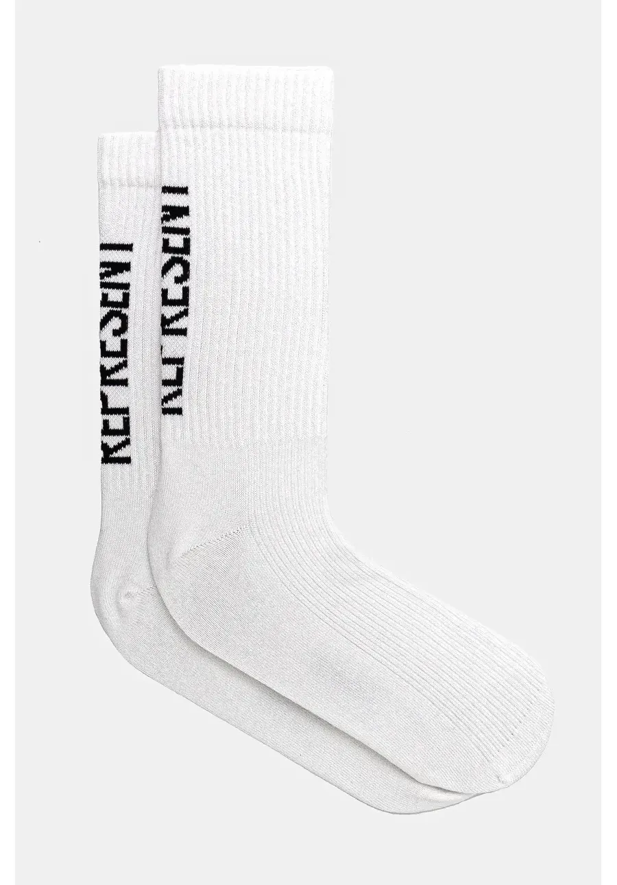obrazek 1 Represent skarpetki Logo Socks 2 Pack 2-pack męskie kolor biały MLM8865.01