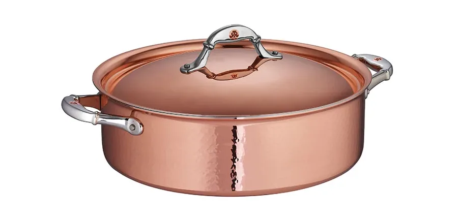 picture 1 Pot for braising, made from copper and stainless steel