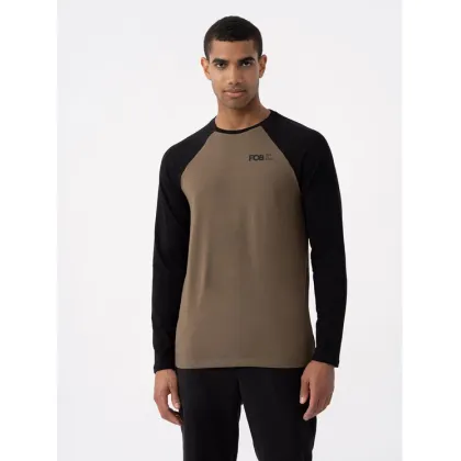 Zdjęcie 4F Longsleeve 4FAW23TLONM162 Brązowy Regular Fit