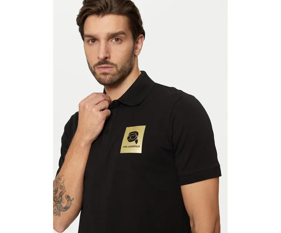 obrazek 1 KARL LAGERFELD Polo 745460 551235 Czarny Regular Fit