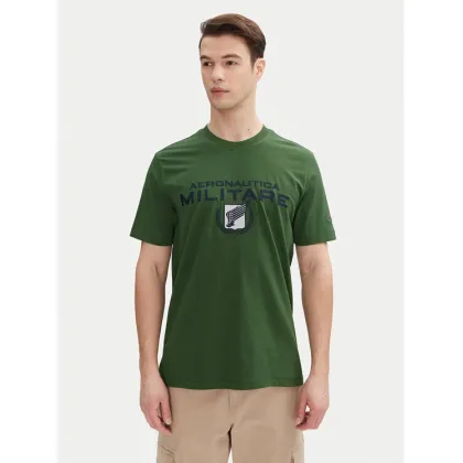 Zdjęcie Aeronautica Militare T-Shirt 251TS2379J674 Zielony Regular Fit