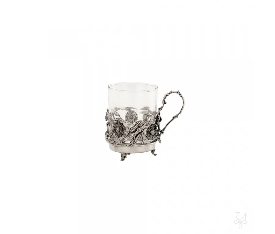 picture 1 Stylish silver tea glass holder – Zaramella Argenti