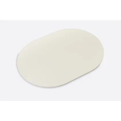 Picture A stylish desk or table mat made of the highest quality leather in white - for the office
