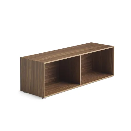 Zdjęcie Niski stolik kawowy z drewna orzechowego z miejscem do przechowywania