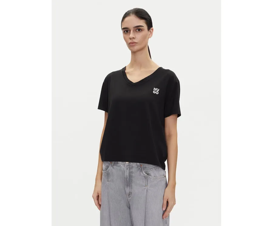 obrazek 1 HUGO T-Shirt Nika_T-Shirt 50540046 Czarny Regular Fit