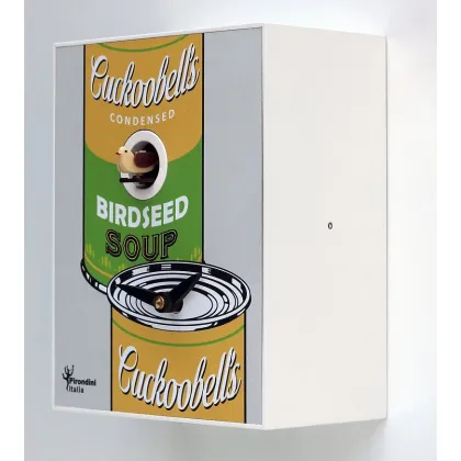 Picture An original wall or table clock with a stylish print