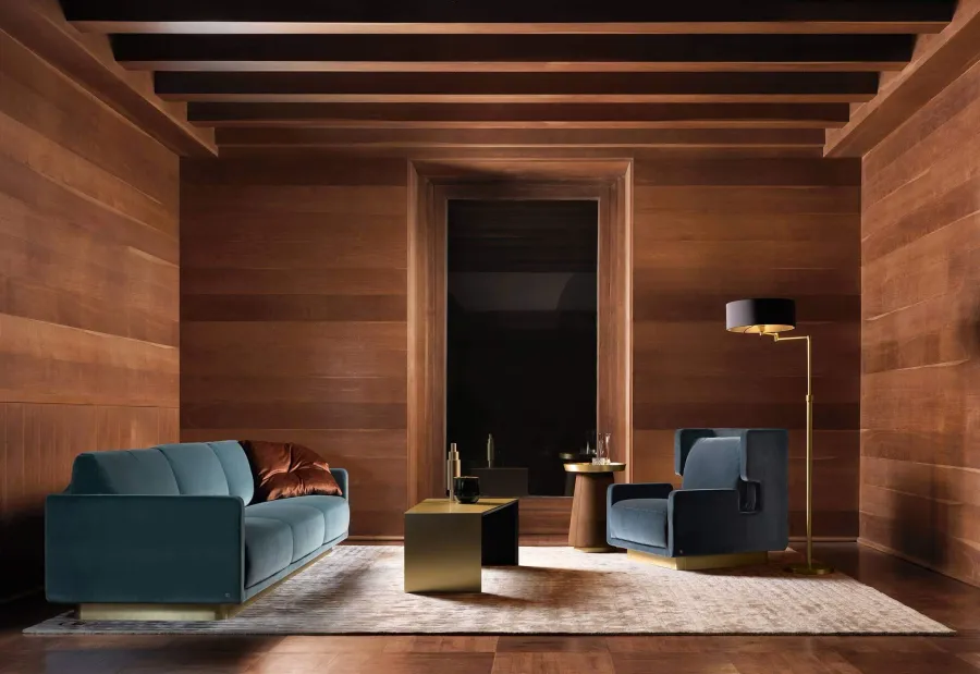 obrazek 4 Niebieska luksusowa sofa do salonu – Daytona