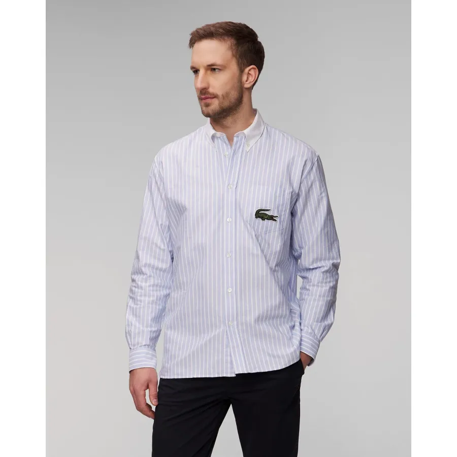 obrazek 1 Niebiesko-biała Koszula Unisex Lacoste Ch7610