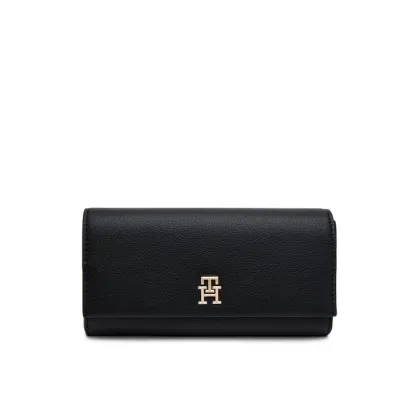 Zdjęcie Tommy Hilfiger Duży Portfel Damski Th Legacy Flap Lrg Wallet AW0AW17267 Czarny