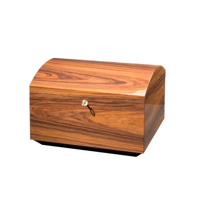 Zdjęcie Stylowy kufer na cygara z cedru i forniru z drzewa różanego