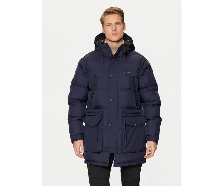 obrazek 1 Aeronautica Militare Kurtka zimowa 242AB2192CT3375 Granatowy Regular Fit