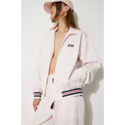 Zdjęcie Fila kurtka jeansowa Fila x Aries damska kolor różowy przejściowa oversize 42PS24JA010122690227