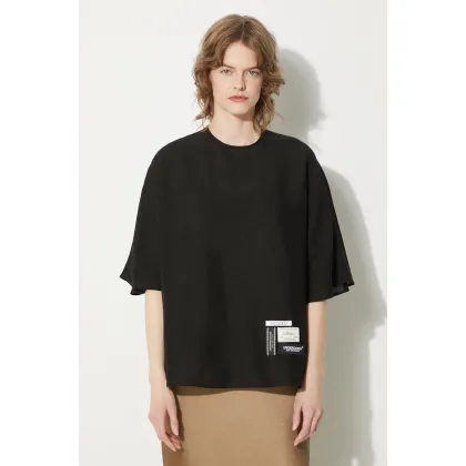 Zdjęcie Undercover bluzka lniana Blouse kolor czarny gładka UC1D1402.2