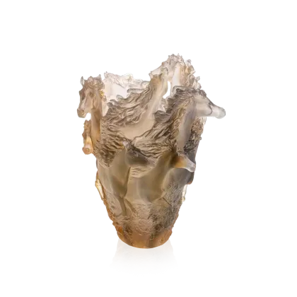 Zdjęcie Niepowtarzalny duży wazon z motywem koni – firma Daum