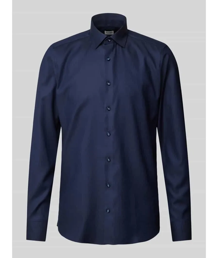 obrazek 1 Koszula biznesowa o kroju body fit z fakturowanym wzorem