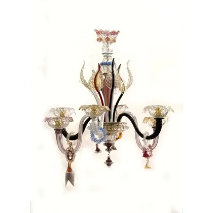 Zdjęcie Gustowny żyrandol wenecki 6 świateł ze szkła Murano