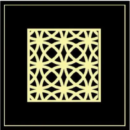 Picture Elegant velvet carpet with gold trim