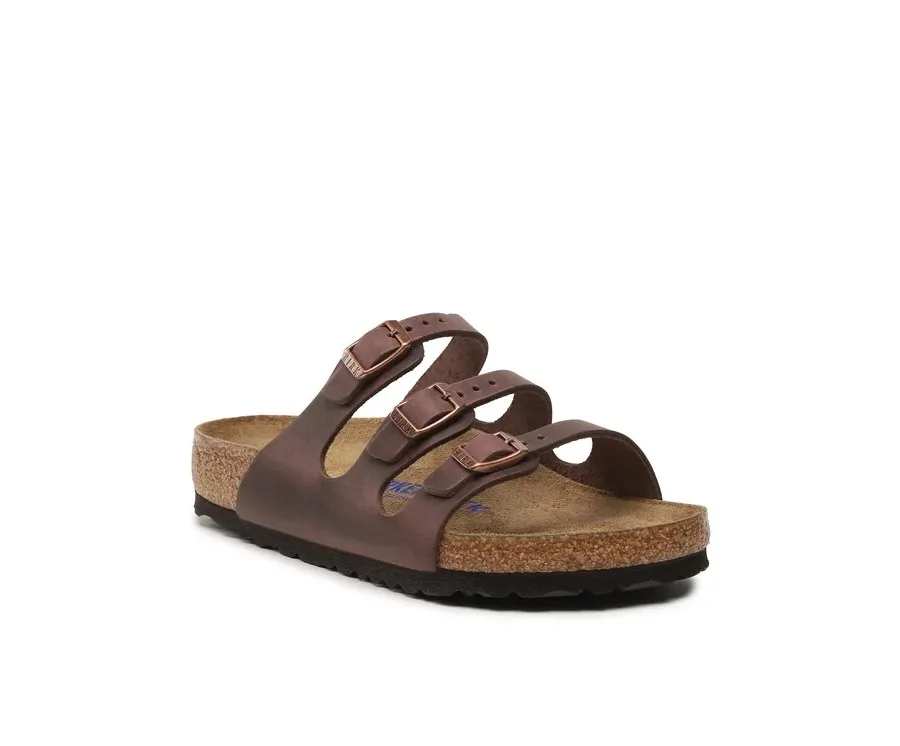 obrazek 1 Birkenstock Klapki Florida 53901 Brązowy