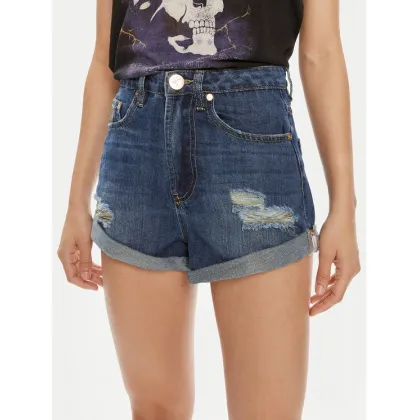 Zdjęcie One Teaspoon Szorty jeansowe Bandits 26275 Niebieski Relaxed Fit