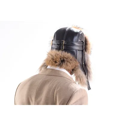 Picture Men's fur hat for cold days