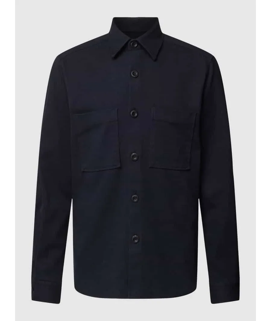 obrazek 1 Kurtka koszulowa o kroju regular fit z mieszanki wełny model ‘Nolan’