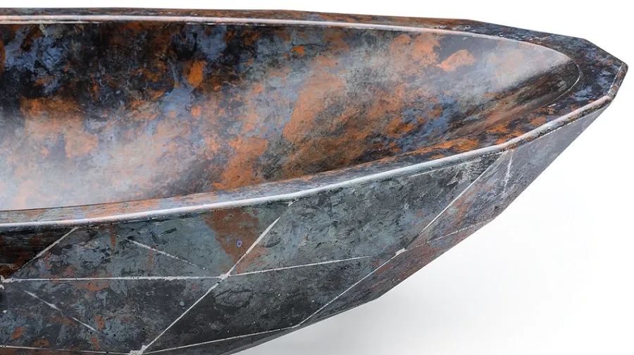 obrazek 3 Wyjątkowa umywalka 60 cm DIAMOND BASIC – ALCHEMY, niebieski, czarny i miedziany, lakier półmatowy