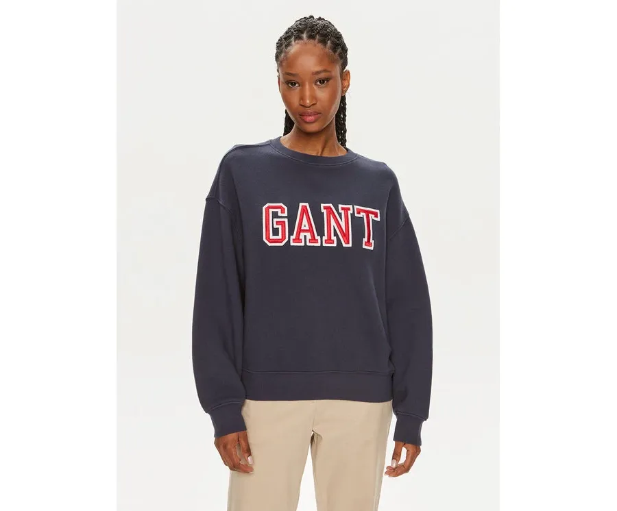 obrazek 1 Gant Bluza Logo 4200840 Granatowy Relaxed Fit