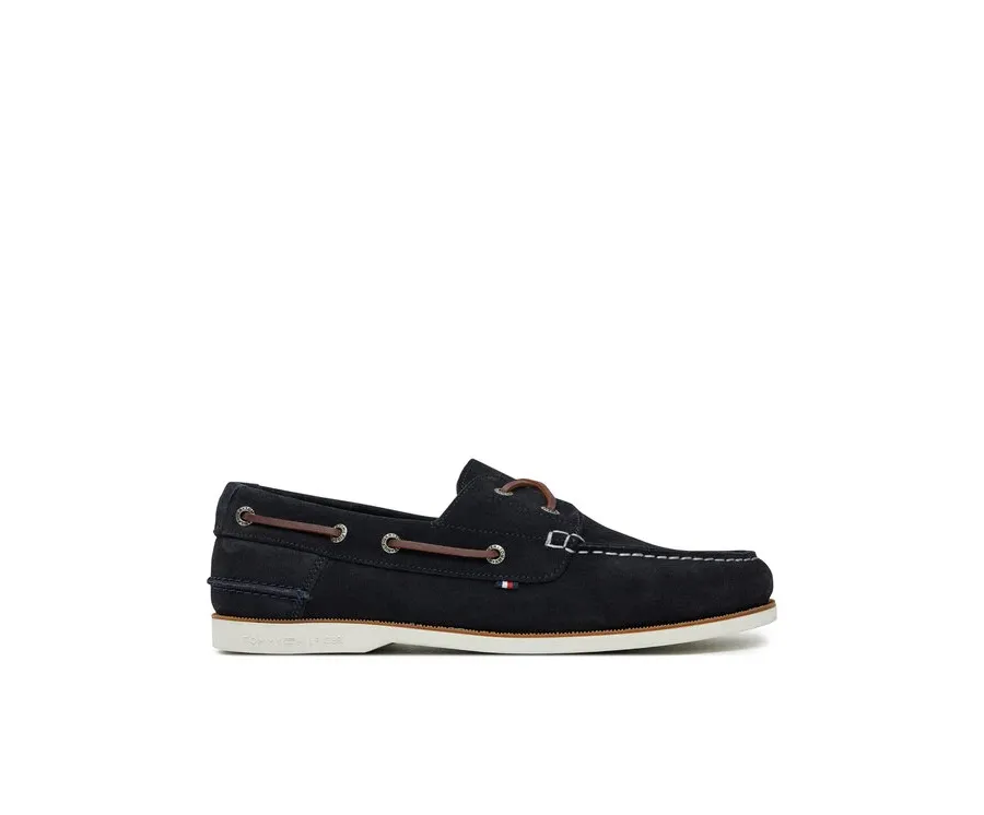 obrazek 1 Tommy Hilfiger Półbuty Th Boat Shoe Core Suede FM0FM05387 Granatowy