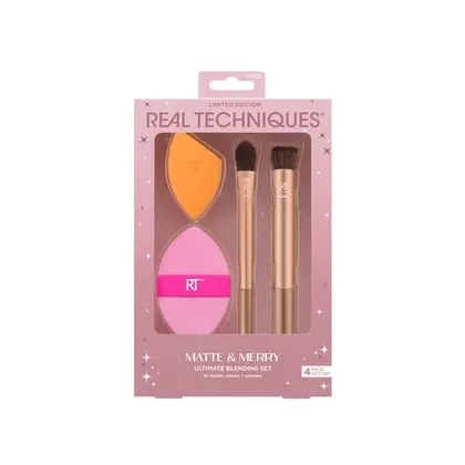 Zdjęcie Real Techniques Matte + Merry Set Brush + Sponge + Puff Set Zestaw pędzli 1 szt.
