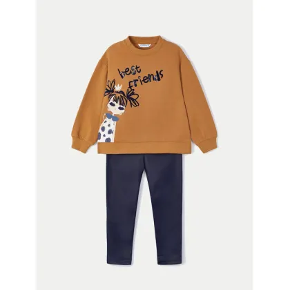 Zdjęcie Mayoral Komplet bluza i legginsy 4708 Brązowy Regular Fit