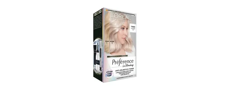 obrazek 1 L'Oréal Paris Préférence Le Blonding Toner - 01 Platinum Ice Farba do włosów 1 szt.