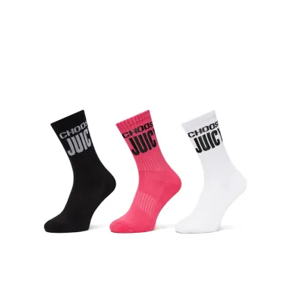 Zdjęcie Juicy Couture Zestaw 3 par wysokich skarpet damskich Choose JCAXS125717 Kolorowy