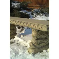 Picture Antique garden bench with fish