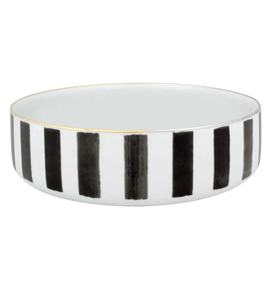 obrazek 2 Duża porcelanowa miska na sałatki w geometryczne, czarno-białe wzory - Vista Alegre