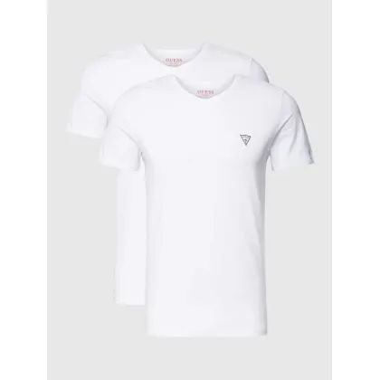 Zdjęcie T-shirt z dekoltem w serek w zestawie 2 szt. model ‘CALEB HERO’
