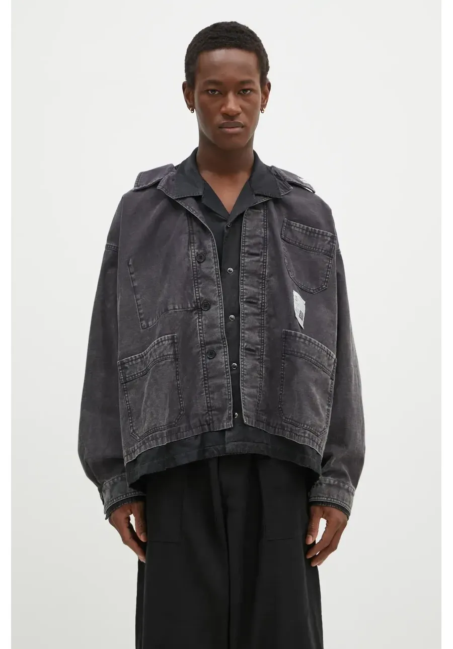 obrazek 1 Maison MIHARA YASUHIRO koszula Double Layered Longsleeve Shirts męska kolor czarny relaxed J13SH184