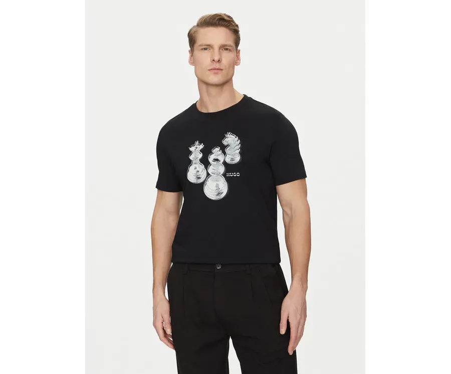 obrazek 1 HUGO T-Shirt Dischach 50532918 Czarny Regular Fit