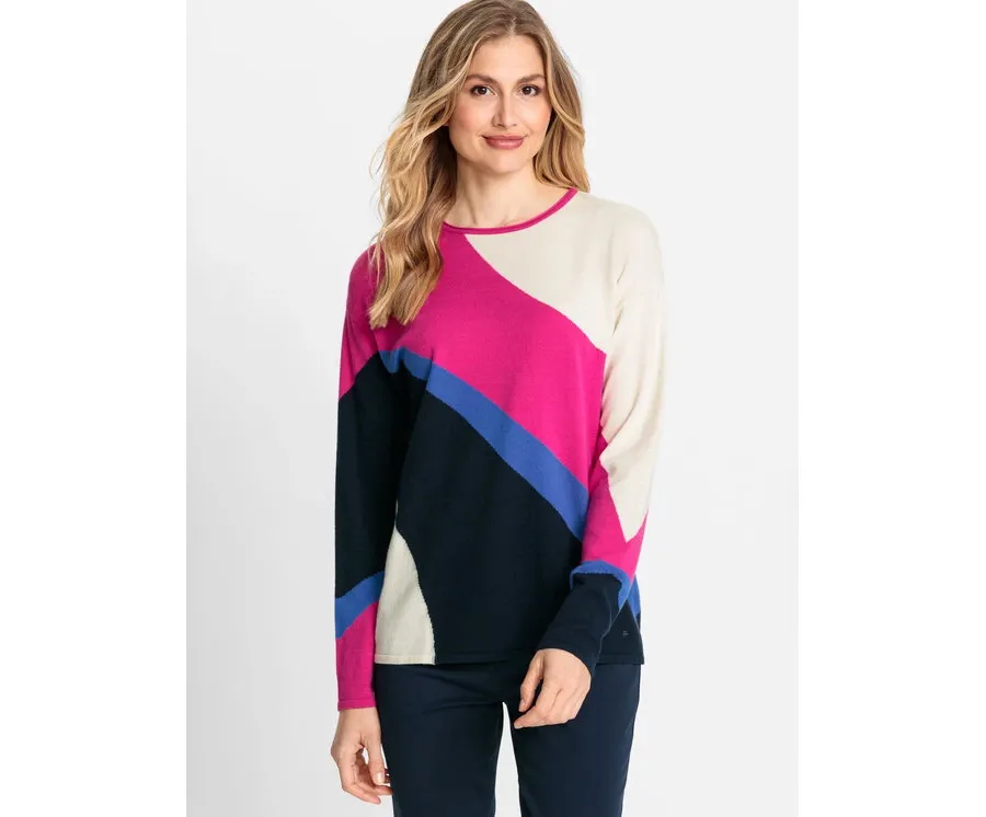 obrazek 1 Olsen Sweter 11004143 Kolorowy Regular Fit