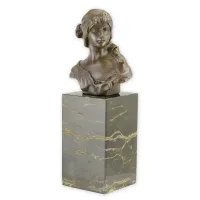 Picture A classic sculpture - a bronze bust of a woman