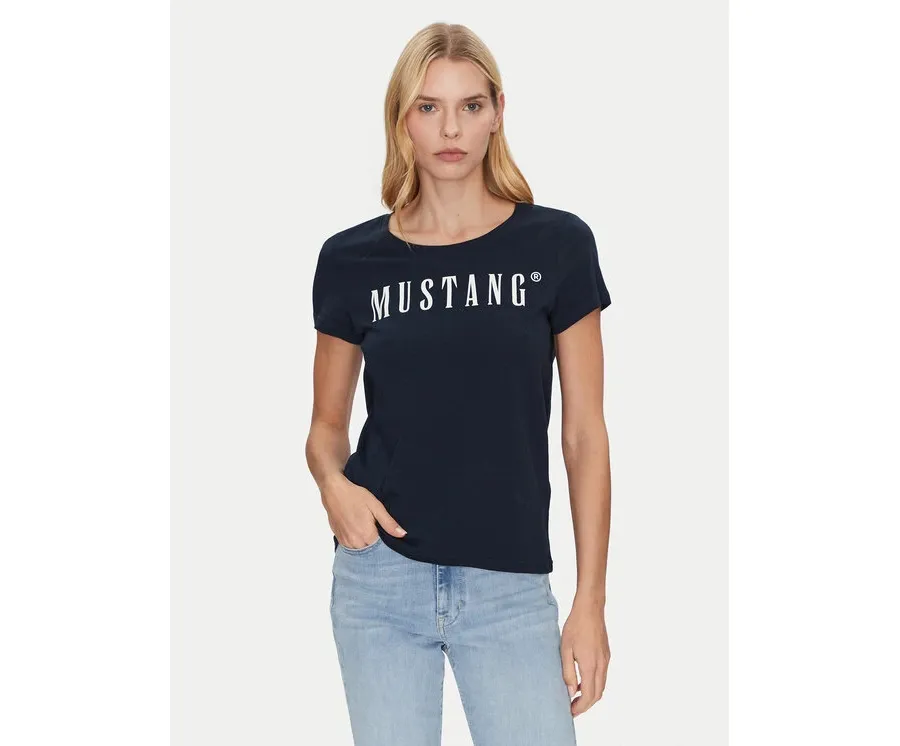 obrazek 1 Mustang T-Shirt Alma 1013933 Granatowy Regular Fit