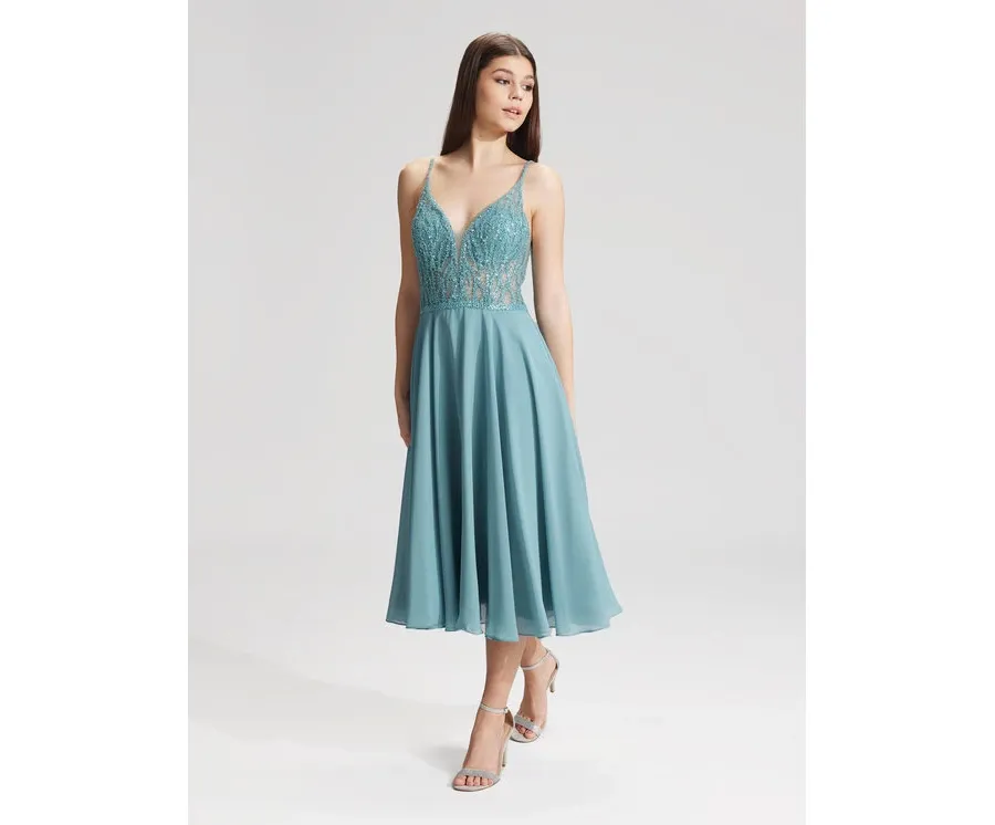 obrazek 1 Hey Kyla Sukienka koktajlowa 5AC106HK Niebieski Slim Fit