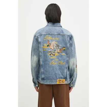 Zdjęcie Billionaire Boys Club kurtka jeansowa Duck Embroidered Denim Jacket męska kolor niebieski przejściowa B24410