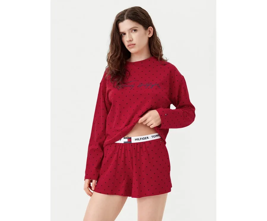 obrazek 1 Tommy Hilfiger Piżama UW0UW05649 Czerwony Relaxed Fit