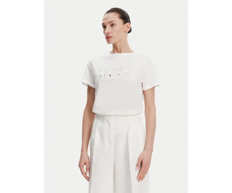 obrazek 1 Liu Jo T-Shirt WA5007 JS923 Biały Relaxed Fit